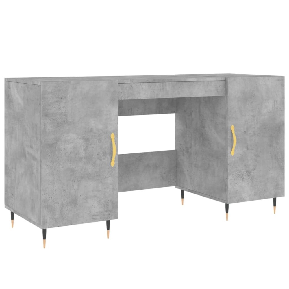 vidaXL Birou, gri beton, 140x50x75 cm, lemn compozit