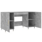 vidaXL Birou, gri beton, 140x50x75 cm, lemn compozit