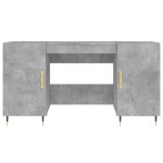 vidaXL Birou, gri beton, 140x50x75 cm, lemn compozit