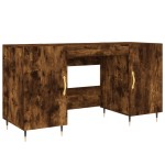 vidaXL Birou, stejar afumat, 140x50x75 cm, lemn compozit