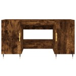vidaXL Birou, stejar afumat, 140x50x75 cm, lemn compozit