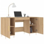 vidaXL Birou, stejar sonoma, 140x50x75 cm, lemn compozit