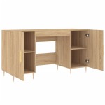 vidaXL Birou, stejar sonoma, 140x50x75 cm, lemn compozit