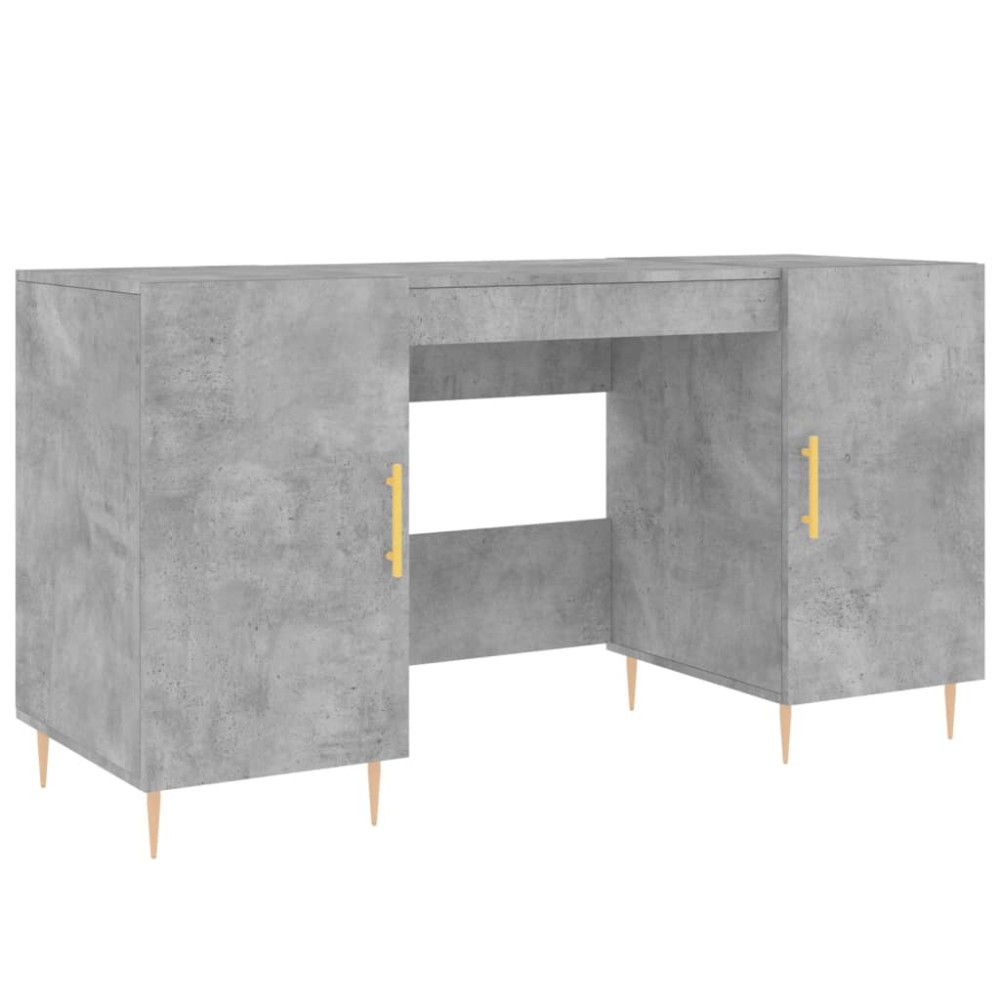 vidaXL Birou, gri beton, 140x50x75 cm, lemn compozit