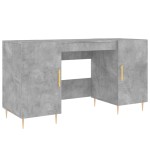 vidaXL Birou, gri beton, 140x50x75 cm, lemn compozit vidaXL Birou, gri beton, 140x50x75 cm, lemn compozit