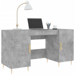 vidaXL Birou, gri beton, 140x50x75 cm, lemn compozit vidaXL Birou, gri beton, 140x50x75 cm, lemn compozit