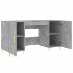 vidaXL Birou, gri beton, 140x50x75 cm, lemn compozit vidaXL Birou, gri beton, 140x50x75 cm, lemn compozit