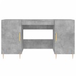 vidaXL Birou, gri beton, 140x50x75 cm, lemn compozit vidaXL Birou, gri beton, 140x50x75 cm, lemn compozit
