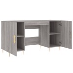 vidaXL Birou, gri sonoma, 140x50x75 cm, lemn compozit