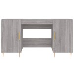 vidaXL Birou, gri sonoma, 140x50x75 cm, lemn compozit