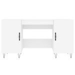 vidaXL Birou, alb, 140x50x75 cm, lemn compozit