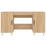 vidaXL Birou, stejar sonoma, 140x50x75 cm, lemn compozit
