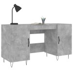 vidaXL Birou, gri beton, 140x50x75 cm, lemn compozit