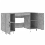 vidaXL Birou, gri beton, 140x50x75 cm, lemn compozit