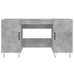 vidaXL Birou, gri beton, 140x50x75 cm, lemn compozit