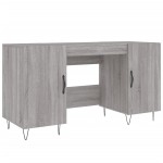vidaXL Birou, gri sonoma, 140x50x75 cm, lemn compozit