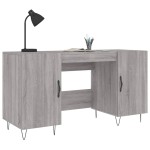 vidaXL Birou, gri sonoma, 140x50x75 cm, lemn compozit
