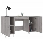 vidaXL Birou, gri sonoma, 140x50x75 cm, lemn compozit