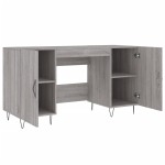 vidaXL Birou, gri sonoma, 140x50x75 cm, lemn compozit