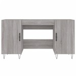 vidaXL Birou, gri sonoma, 140x50x75 cm, lemn compozit