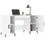 vidaXL Birou, alb, 140x50x75 cm, lemn compozit vidaXL Birou, alb, 140x50x75 cm, lemn compozit