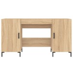 vidaXL Birou, stejar sonoma, 140x50x75 cm, lemn compozit