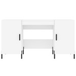 vidaXL Birou, alb, 140x50x75 cm, lemn compozit