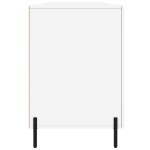 vidaXL Birou, alb extralucios, 140x50x75 cm, lemn compozit