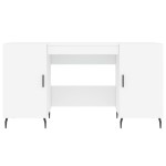 vidaXL Birou, alb, 140x50x75 cm, lemn compozit