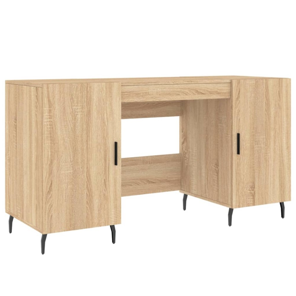 vidaXL Birou, stejar sonoma, 140x50x75 cm, lemn compozit