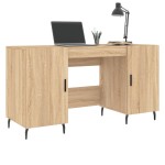 vidaXL Birou, stejar sonoma, 140x50x75 cm, lemn compozit