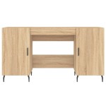 vidaXL Birou, stejar sonoma, 140x50x75 cm, lemn compozit