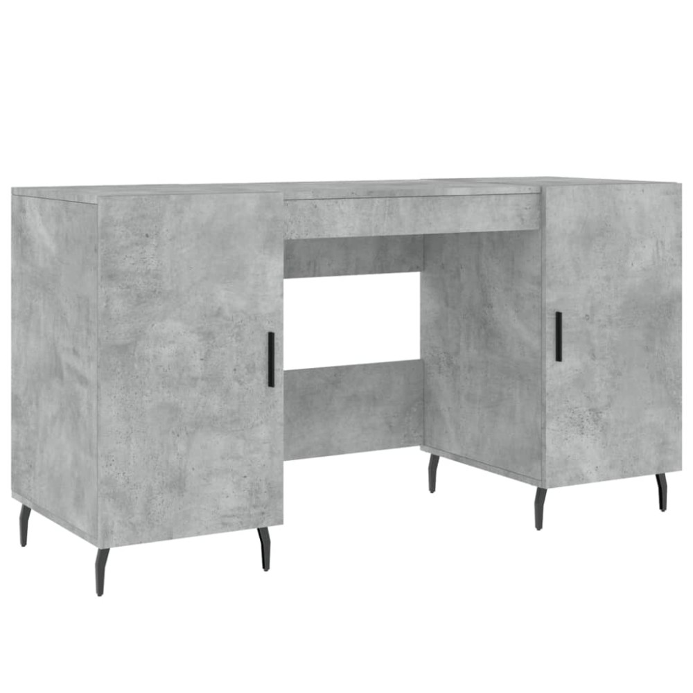 vidaXL Birou, gri beton, 140x50x75 cm, lemn compozit