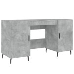 vidaXL Birou, gri beton, 140x50x75 cm, lemn compozit