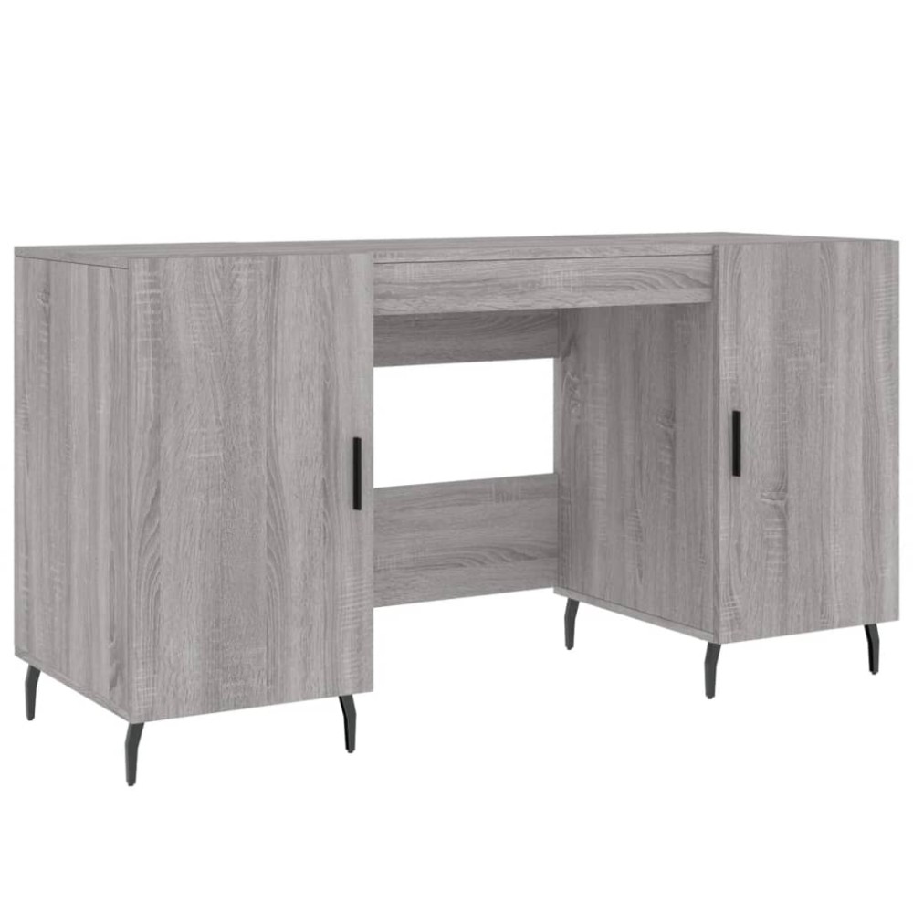 vidaXL Birou, gri sonoma, 140x50x75 cm, lemn compozit