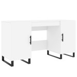 vidaXL Birou, alb, 140x50x75 cm, lemn prelucrat