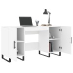 vidaXL Birou, alb, 140x50x75 cm, lemn prelucrat