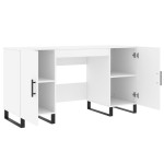 vidaXL Birou, alb, 140x50x75 cm, lemn prelucrat