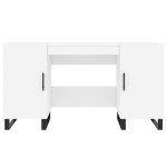 vidaXL Birou, alb, 140x50x75 cm, lemn prelucrat