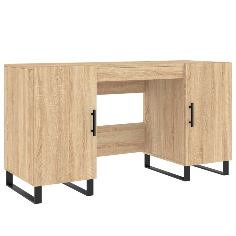 vidaXL Birou, stejar sonoma, 140x50x75 cm, lemn compozit