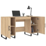 vidaXL Birou, stejar sonoma, 140x50x75 cm, lemn compozit
