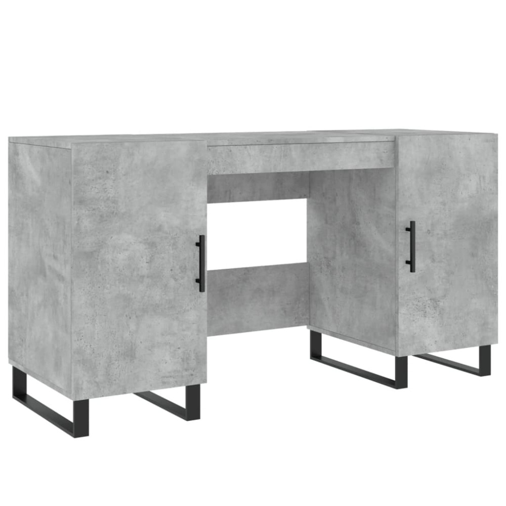 vidaXL Birou, gri beton, 140x50x75 cm, lemn compozit