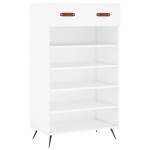 vidaXL Pantofar, alb, 60x35x105 cm, lemn compozit vidaXL Pantofar, alb, 60x35x105 cm, lemn compozit