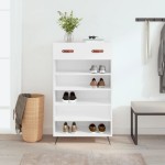 vidaXL Pantofar, alb, 60x35x105 cm, lemn compozit vidaXL Pantofar, alb, 60x35x105 cm, lemn compozit