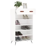 vidaXL Pantofar, alb, 60x35x105 cm, lemn compozit vidaXL Pantofar, alb, 60x35x105 cm, lemn compozit