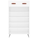 vidaXL Pantofar, alb, 60x35x105 cm, lemn compozit vidaXL Pantofar, alb, 60x35x105 cm, lemn compozit