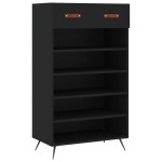 vidaXL Pantofar, negru, 60x35x105 cm, lemn compozit vidaXL Pantofar, negru, 60x35x105 cm, lemn compozit