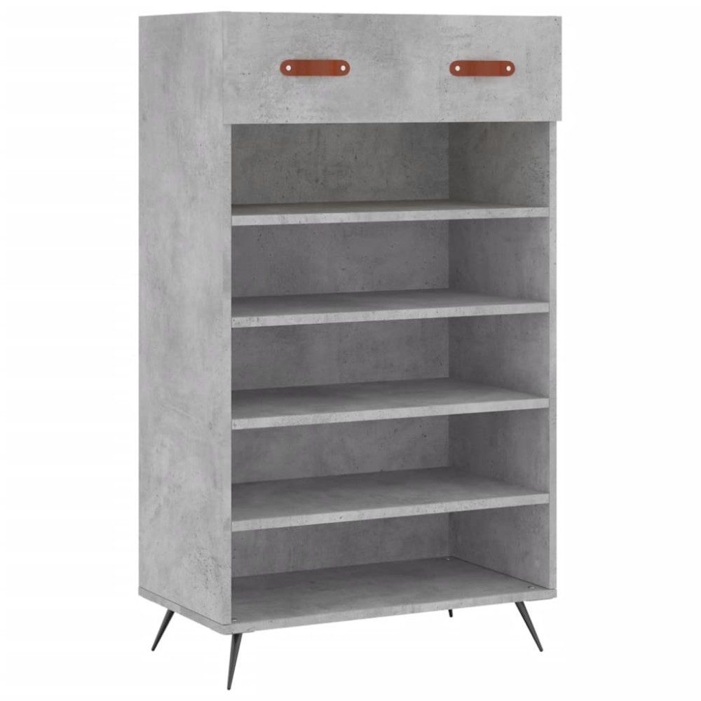 vidaXL Pantofar, gri beton, 60x35x105 cm, lemn compozit