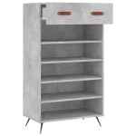 vidaXL Pantofar, gri beton, 60x35x105 cm, lemn compozit
