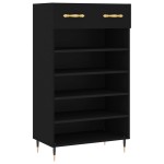 vidaXL Pantofar, negru, 60x35x105 cm, lemn compozit vidaXL Pantofar, negru, 60x35x105 cm, lemn compozit